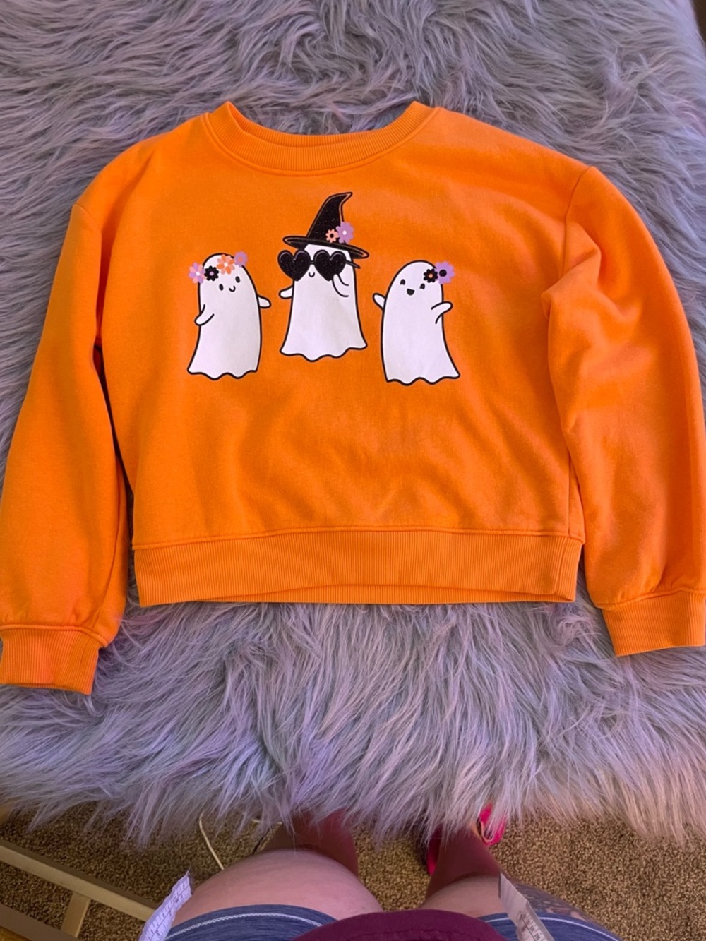 🐶jumping beans adorable Halloween Orange Softest Fleece Pullover
